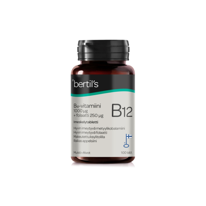 bertils B12-vitamiini + Folaatti 100 tabl bild 2