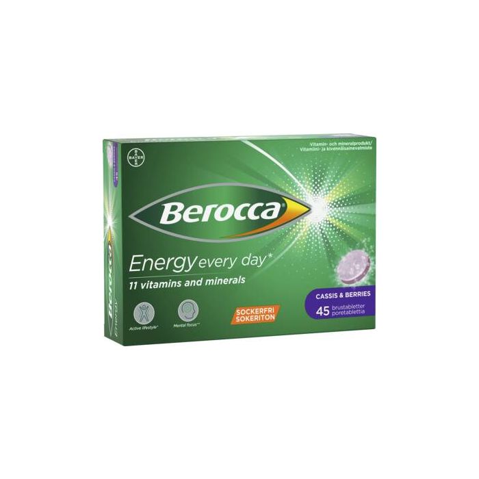 Berocca Energy Cassis & Berries poretabletti 45 kpl