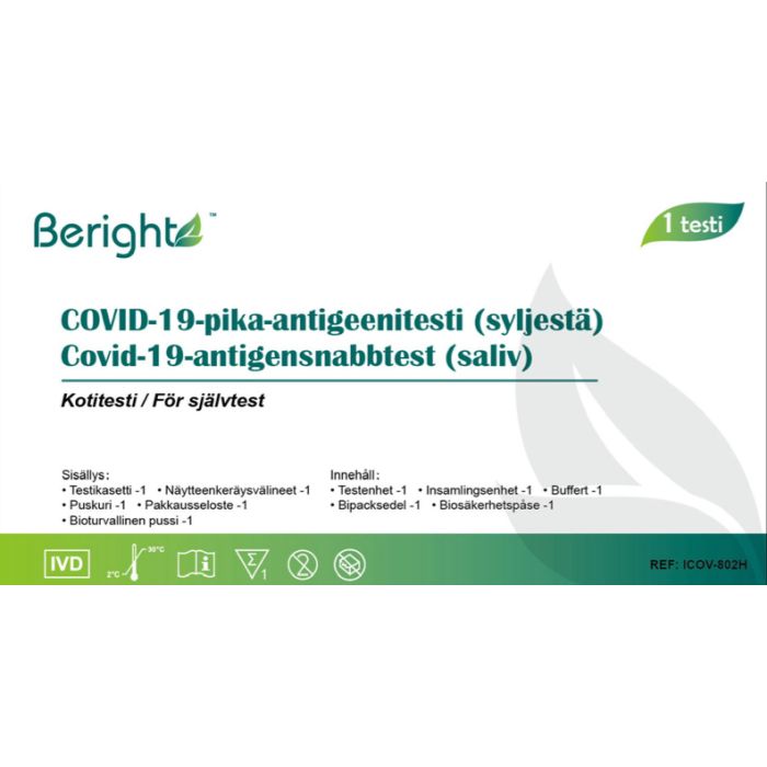Beright Covid-19-pika-antigeenitesti (syljestä) Kotitesti 1 kpl