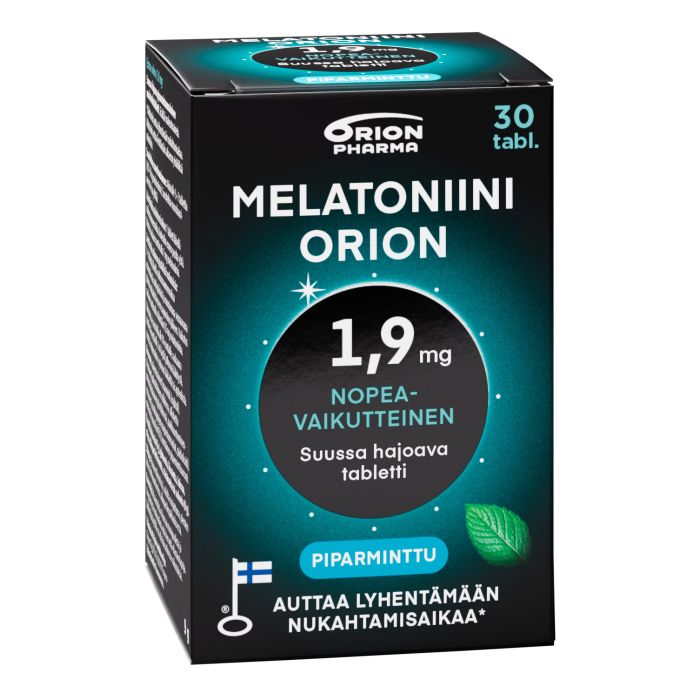 Melatoniini Orion 1,9 mg piparminttu suussa hajoava 30 tabl bild 2