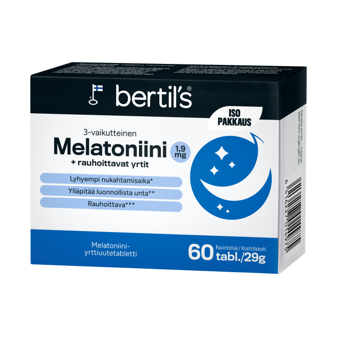 bertils Melatoniini 1,9 mg + yrtit 60 tabl bild 1