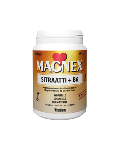 Magnex Sitraatti 375mg + B6 100 tabl