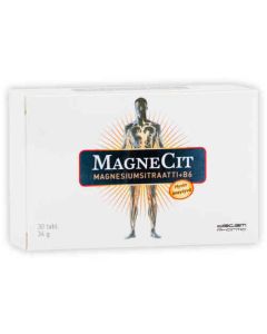 MAGNECIT MAGNESIUMSITRAATTI + B6 30 TABL