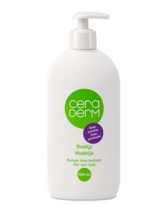 Ceraderm Ihoöljy pumppupullo 500 ml