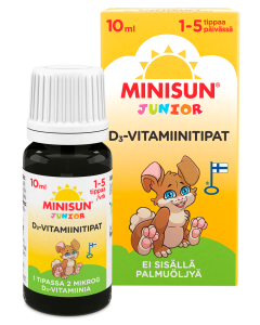 Minisun D-vitamiini 10 mikrog tipat 10 ml