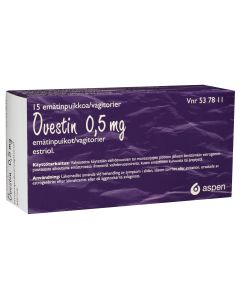 OVESTIN 0,5 mg emätinpuikko 15 fol