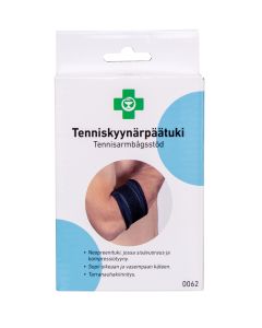 Apteekki tenniskyynärpäätuki (yksi koko) musta X1 kpl