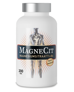 MAGNECIT MAGNESIUMSITRAATTI + B6-VITAMIINI 200 tabl