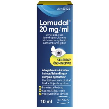 LOMUDAL 20 mg/ml silmätipat, liuos 10 ml