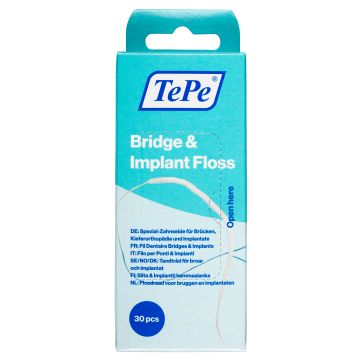 TePe Hammaslanka Bridge & Implant Floss 30 kpl