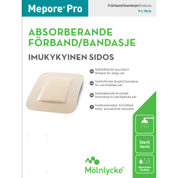 Mepore Pro 9x10cm haavasidos suihkunkestävä 5 kpl