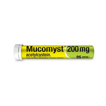MUCOMYST 200 mg poretabl 25 kpl