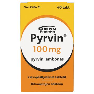 PYRVIN tabletti, kalvopäällysteinen 100 mg 40 kpl