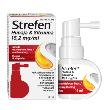 STREFEN HUNAJA & SITRUUNA 16,2 mg/ml sumute suuonteloon, liuos 15 ml