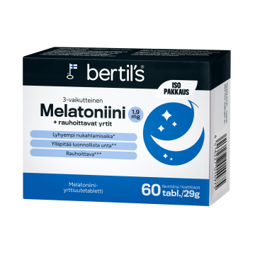 bertils Melatoniini 1,9 mg + rauh. yrtit 60 tabl