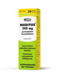 MEDITUS 200 mg poretabl 20 kpl