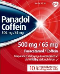 PANADOL COFFEIN 500/65 mg tabl, kalvopääll 10 fol