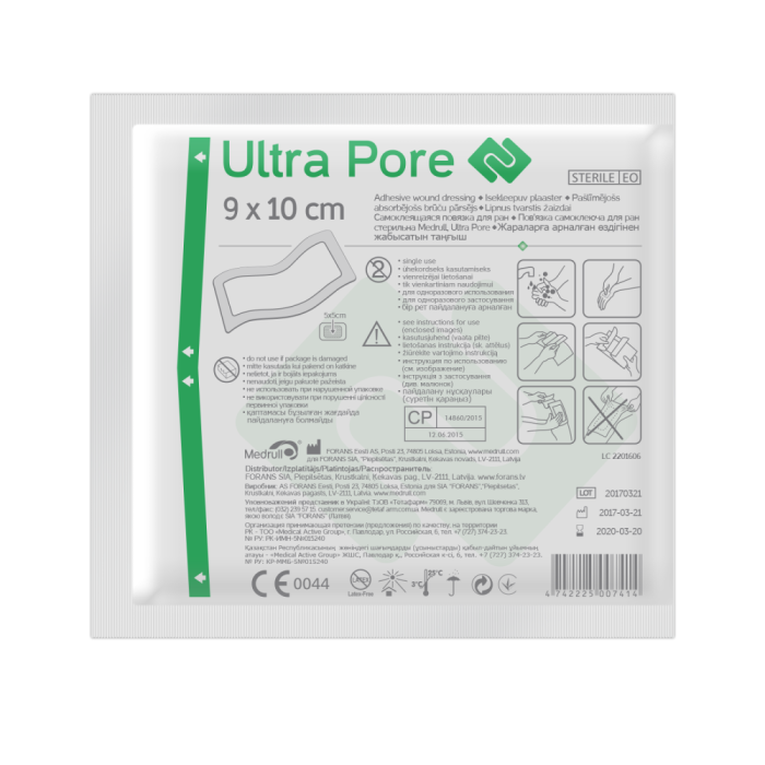 1000012330_Medrull_Ultra_Pore_kiinnittyva_sidos_9x10cm_1_kpl_pakkauskuva_Pakkauskuva14109_png